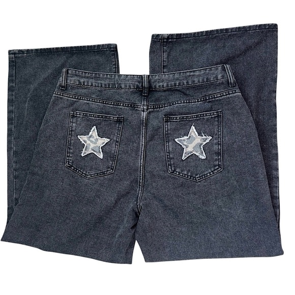 Y2K Star Pockets Wide Leg Denim ⭐️ - Picture 1 of 11